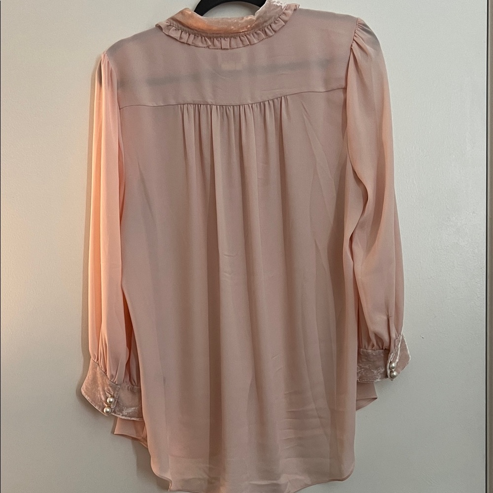 Kate Spade Blush Pink Ruffle Blouse - Picture 2 of 2